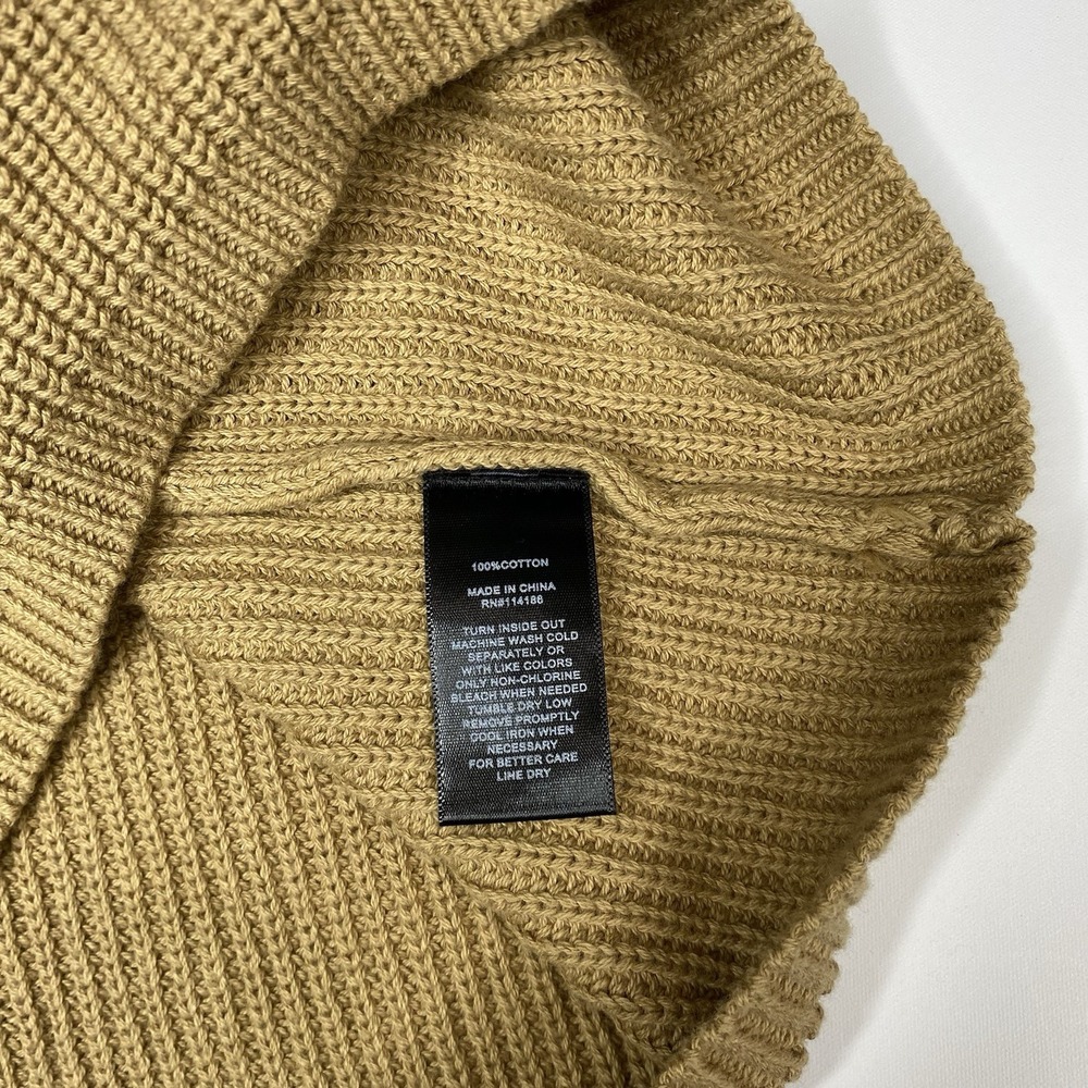 Frye Cable Knit Tan Tank Top Women's Size M V Neck Adjustable Strap - Picture 10 of 11